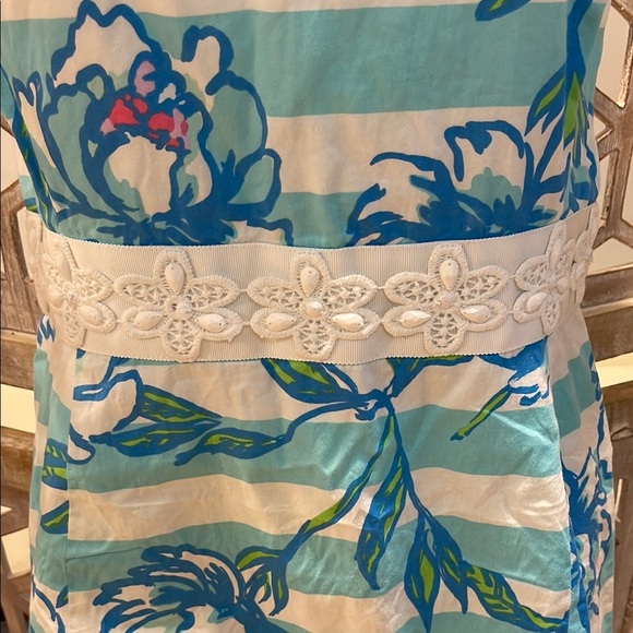 Lilly Pulitzer Serena Dress Shorley Blue Tossing The Line - Picture 6 of 13